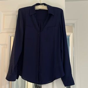 Express navy blue blouse